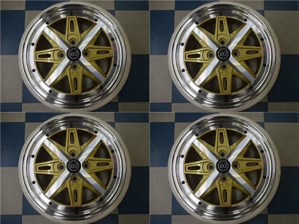  light car 15 -inch aluminium wheel 4ps.@[ new goods ]fe knee che RX2 15X5.0+45 4H100 Gold / polish free shipping 