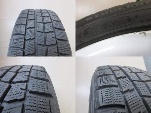 E90 3シリーズ 4本 BMW純正CAP対応 16インチ5穴 PCD 120 深溝 ダンロップ 205/55R16 スタッドレス 冬用 冬タイヤアルミホイールセット_画像8