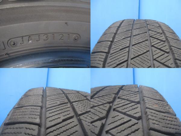 4本 中古 ブリヂストン ブリザック BLIZZAK VRX3 スタッドレス タイヤ 195/65R15 91Q 2021年製 ノア ヴォクシー プリウスなどに_画像4