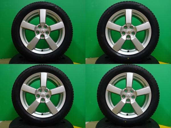 アウトランダー 等 ピレリ アイスゼロ アシンメトリコ 225/55R18 新品 スタッドレス 中古 純正 アルミ 4本 セット 18インチ デリカ D5_画像2