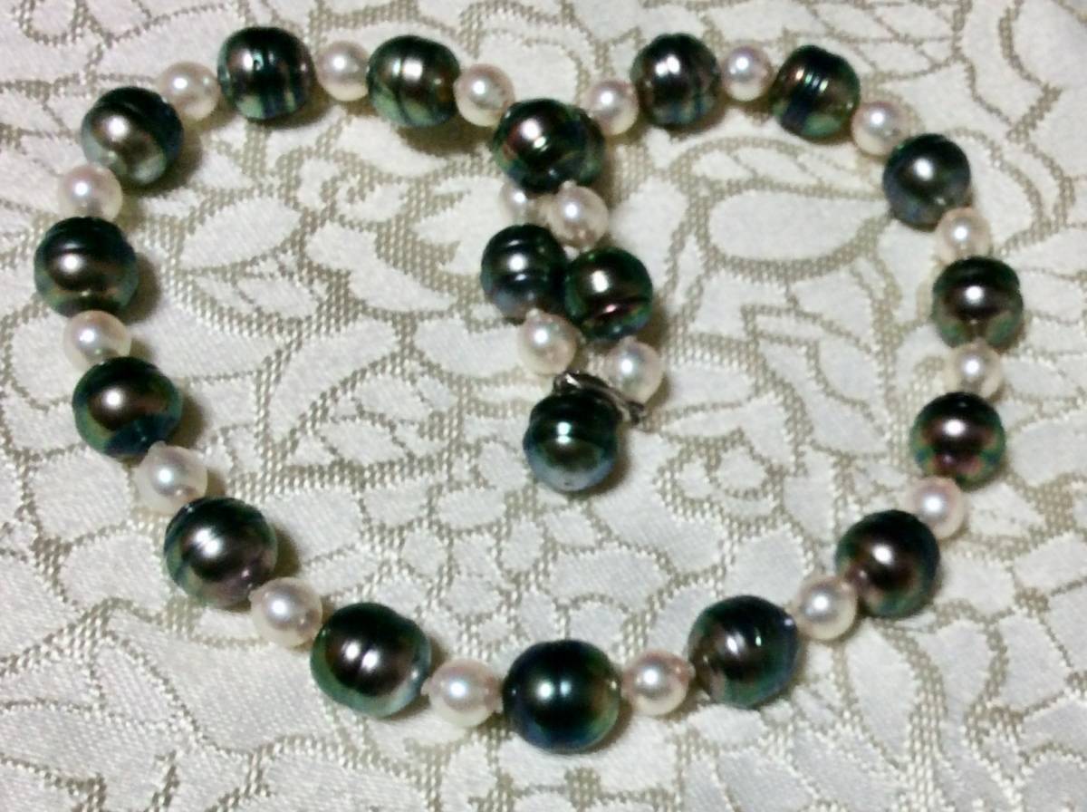 南洋　黒蝶　真珠　アコヤ真珠　ネックレス　あこや　本真珠　とても素敵!　未使用品に近い