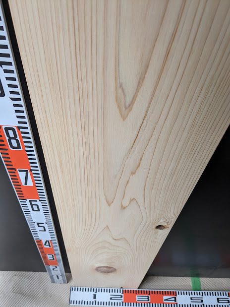b3092631 檜 136.2cm×23.8cm×4.5cm☆無垢板１枚板 木材 板 DIY 板材 天板 棚板 テーブル 看板 花台など種類豊富！_画像3