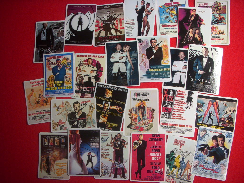  Spy, action movie je-ms* bond (James Bond)007 series sticker 23 sheets entering (7 X 5 cm size ) beautiful goods 