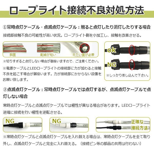 【送料無料】　お買い得 5個セット！！ LED ロープライト ５０ｍ 注意！電源ケーブル付 クリスマスイルミネーション 収納リール付 紫_画像6