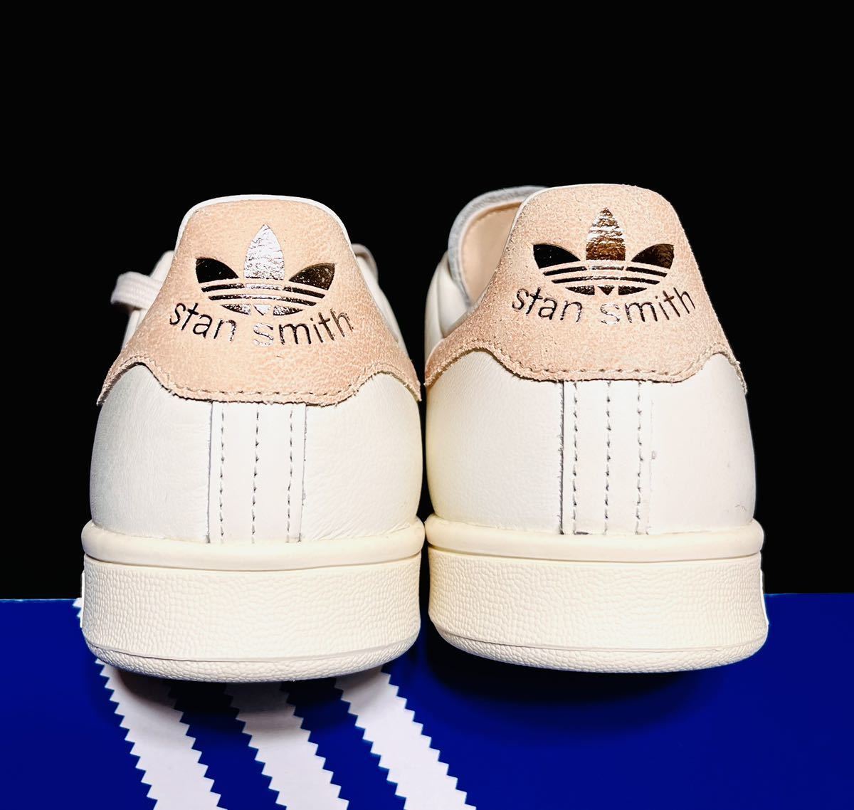 ☆送料込◆新品26.0cm◆adidas STAN SMITH アディダス スタンスミス コアホワイト/ブリスオレンジ/シルバー 本革レザー WMNS_画像2