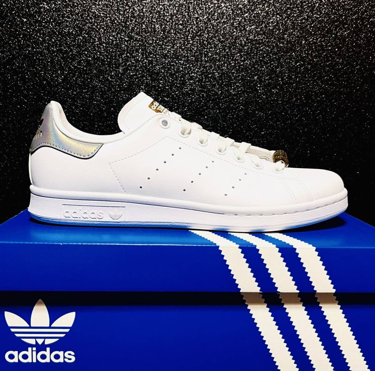 ☆送料込◆新品27.0cm◆adidas STAN SMITH アディダス スタンスミス フットウェアホワイト/ゴールドメタリック WMNS_画像3