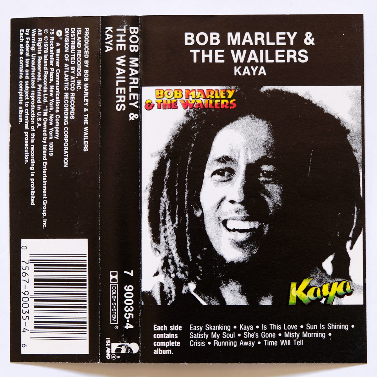 {US версия кассетная лента }Bob Marley & The Wailers*Kaya* Bob ma- Lee /Reggae/ Reggae 