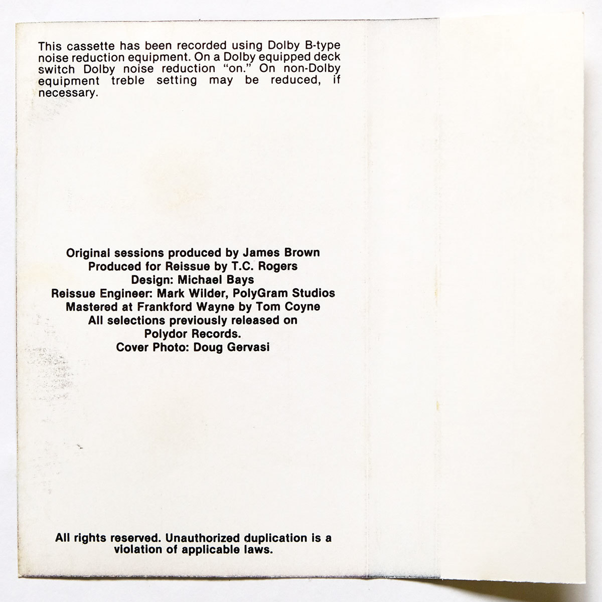 《US版カセットテープ》James Brown●Dead On The Heavy Funk (74-76)●ジェイムズ ブラウン_画像8
