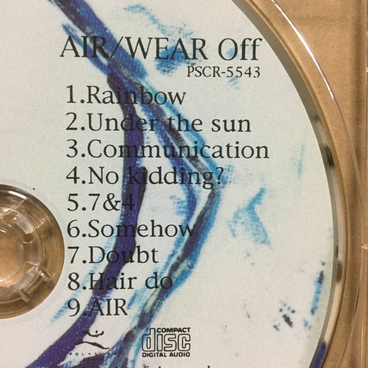 【中古】セル版 CD ◆ AIR《 WEAR OFF 》◆《 1996/11/11 発売 》1stアルバム 車谷浩司_画像4