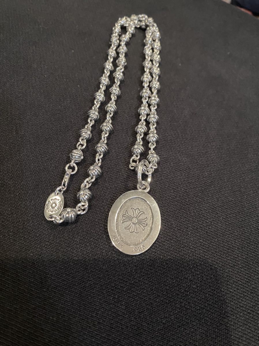 ★激安★1円スタート◆訳ありクロムハーツ？Chrome Hearts？★★ オーバルエンジェルメダルチャーム★ネックレス.シルバー925★★刻印あ_画像2