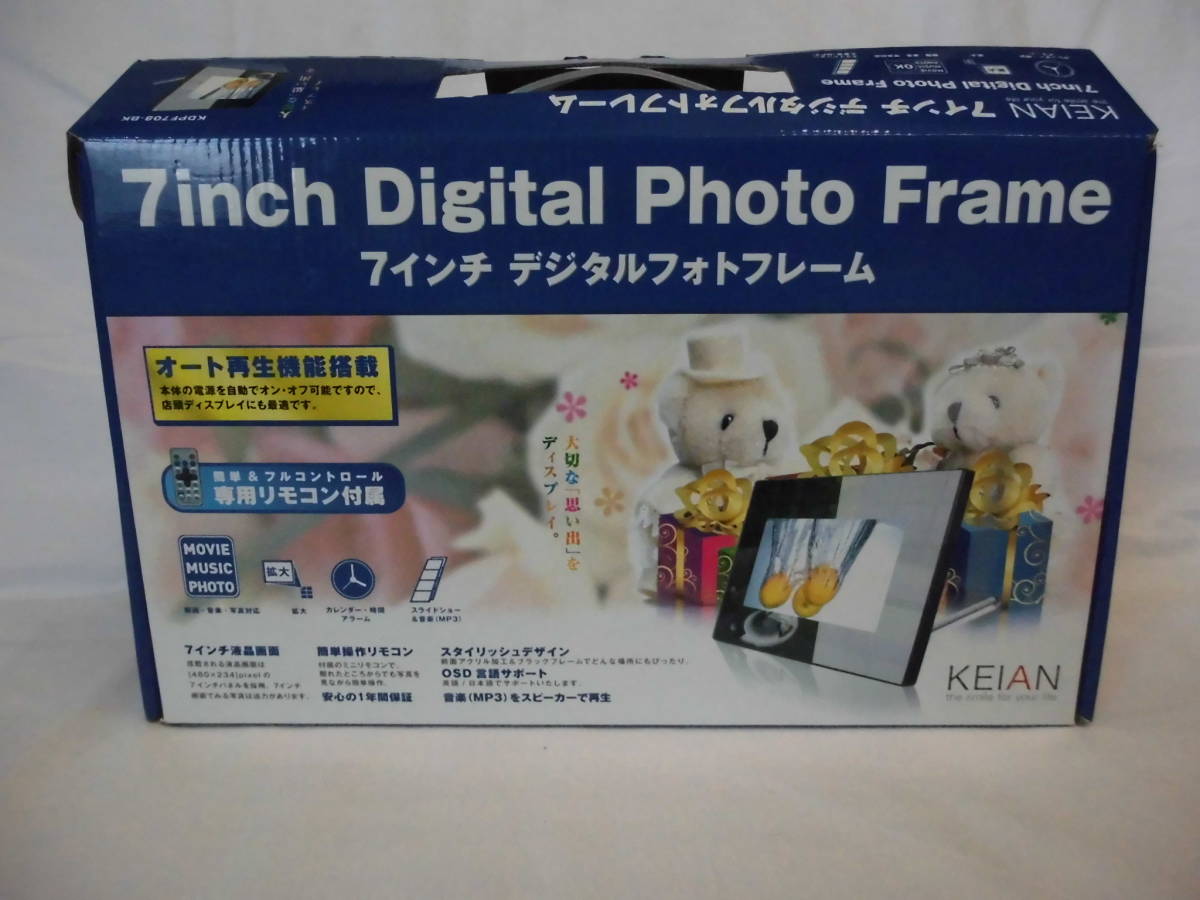 7 -inch * digital photo frame * KEIAN * new goods unused * black 