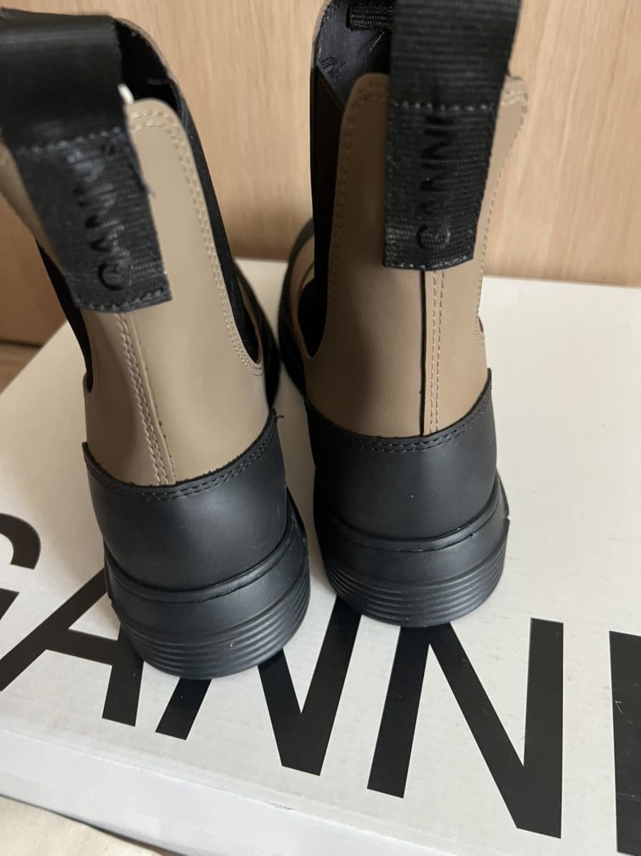  new goods GANNIga knee Raver Chelsea boots 36 23cm rain boots 