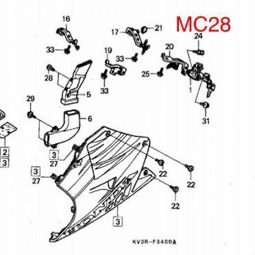 ホンダ純正品 NSR250R　MC28／MC21　純正　サイドカウルグロメット（ラバーゴム質） HONDA 純正部品 新品 GENUINE PARTS 日本製