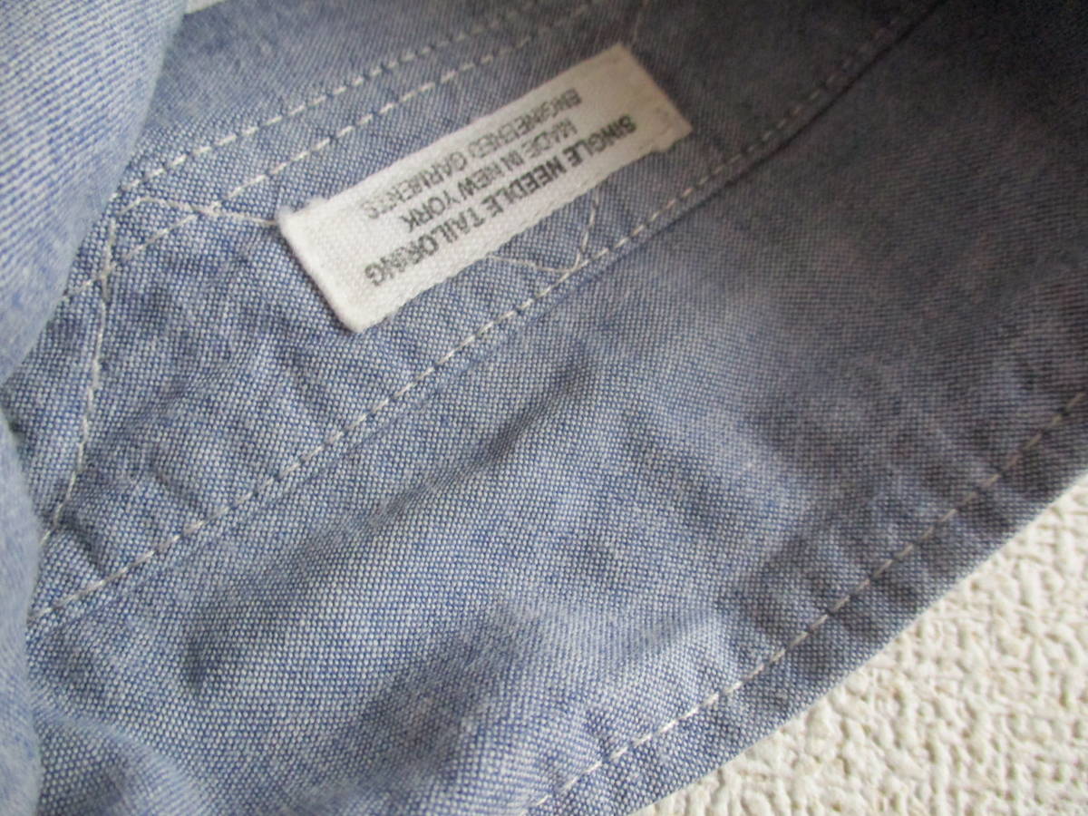  America производства * XS engineered garments * длинный рукав индиго BD рубашка * Denim 