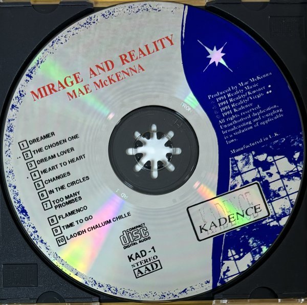 ◎MAE MCKENNA / Mirage And Reality ( Ex-Contraband : Trad Folk / Female Vocal ) ※英国盤CD / Original【 KADENCE KAD-1 】1991_画像6
