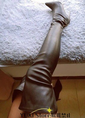  popular * leather knee high boots leather lady's long po Inte dotu