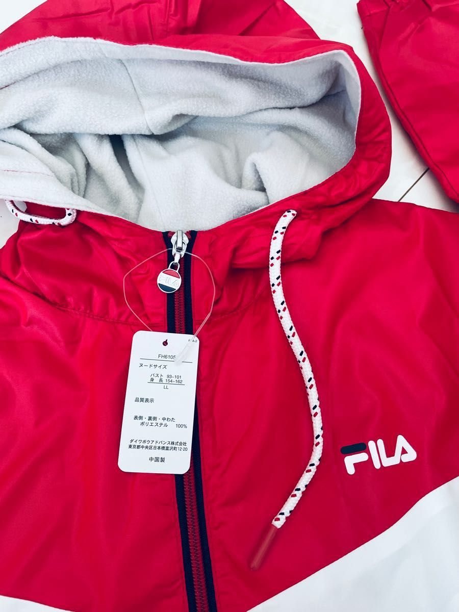 新品！FILA 中綿 アウター 裏フリースジャンパー  レディースLL 防寒ジャンパースポーツ