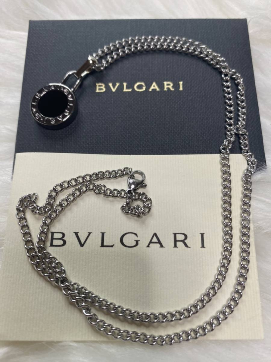 新品正規品】BVLGARI ペンダント チャーム +チェーン 革紐 ネックレス