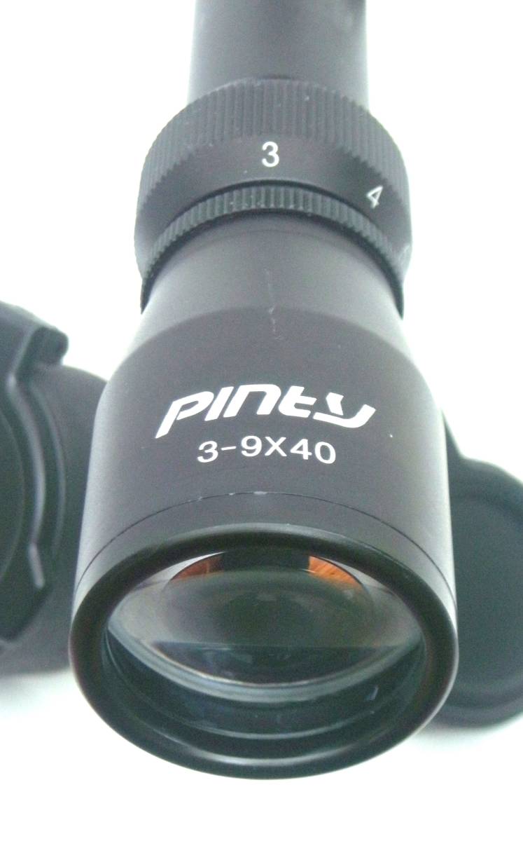 PINTY ピンディー 3-9×40 ライフルスコープ レンズキャップ 20mmレール対応 マウントリング_画像5