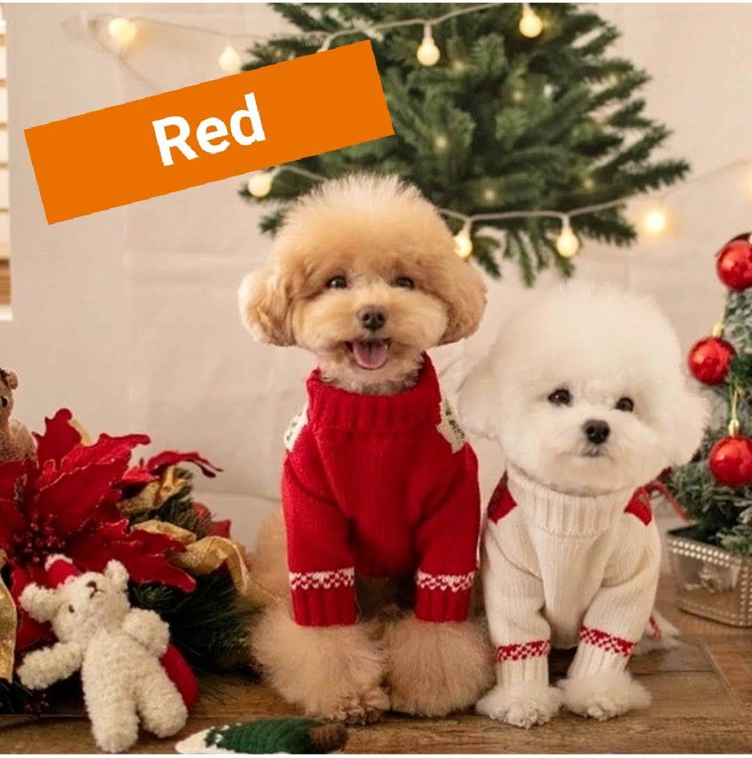XXLサイズ　赤　タートルネックがかわいいセーター　犬服　ドッグウェア_画像1
