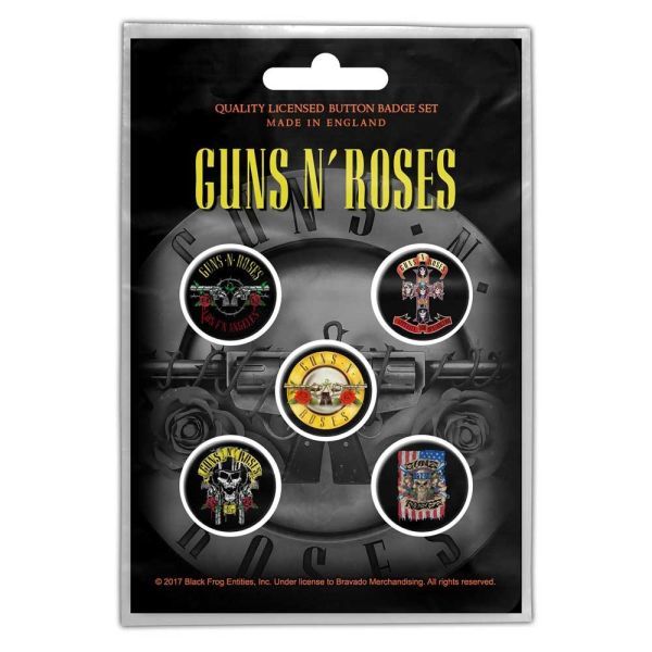 Guns N' Roses バッジ5個セット ガンズ・アンド・ローゼス Bullet_画像1