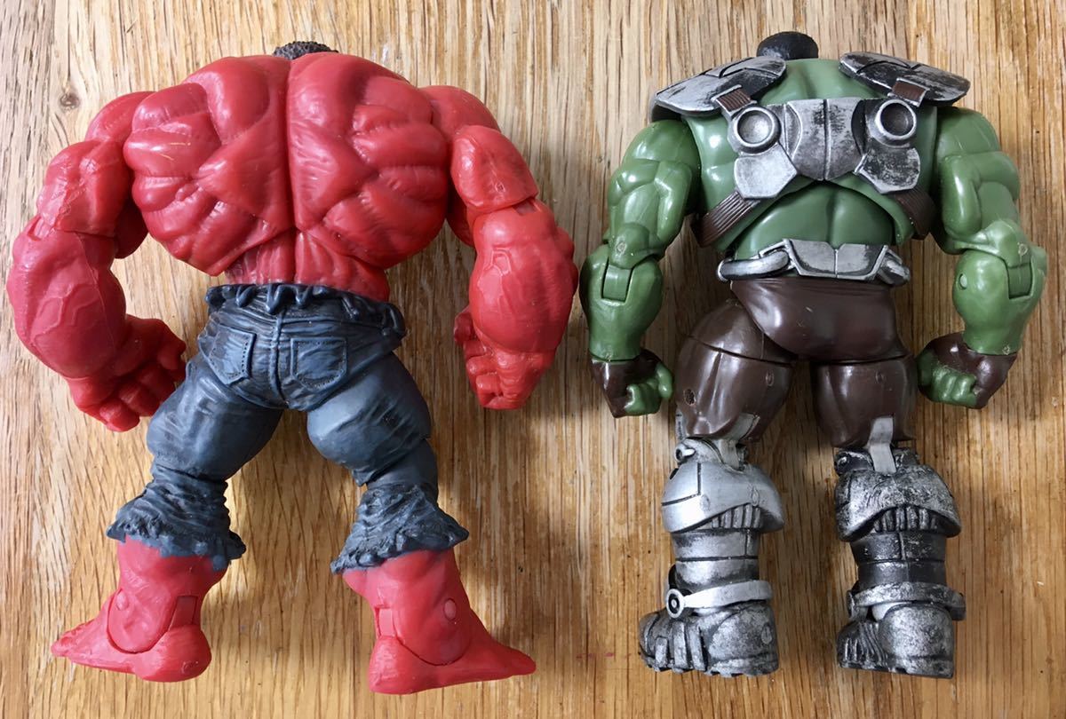 Hasbro MARVEL RED HULK ハズブロ マーベル レッド ハルク アメコミ 海外トイ ビンテージ フィギュア 2体セット_画像2