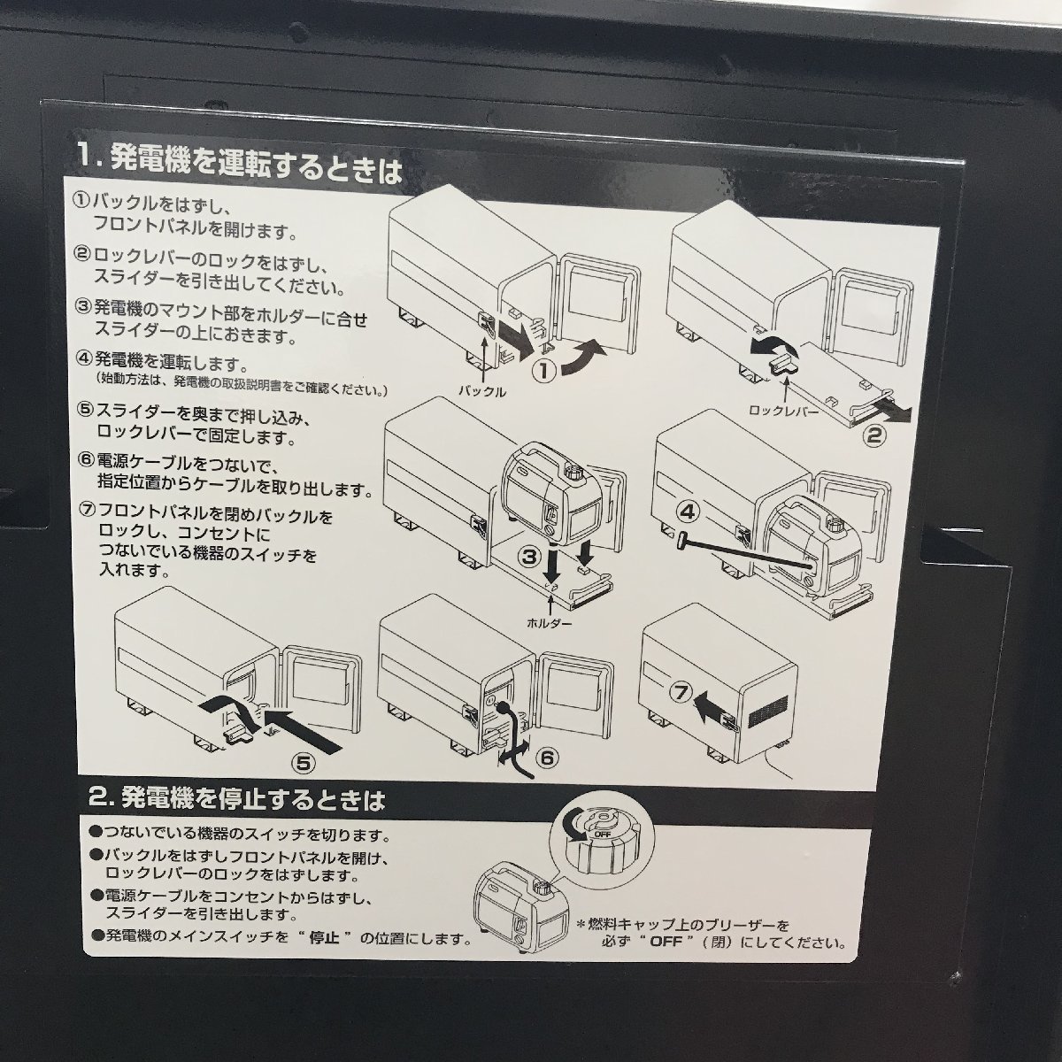 『中古品』和同産業 HONDA ポータブル発電機専用 防音ボックス EU9i用_画像3