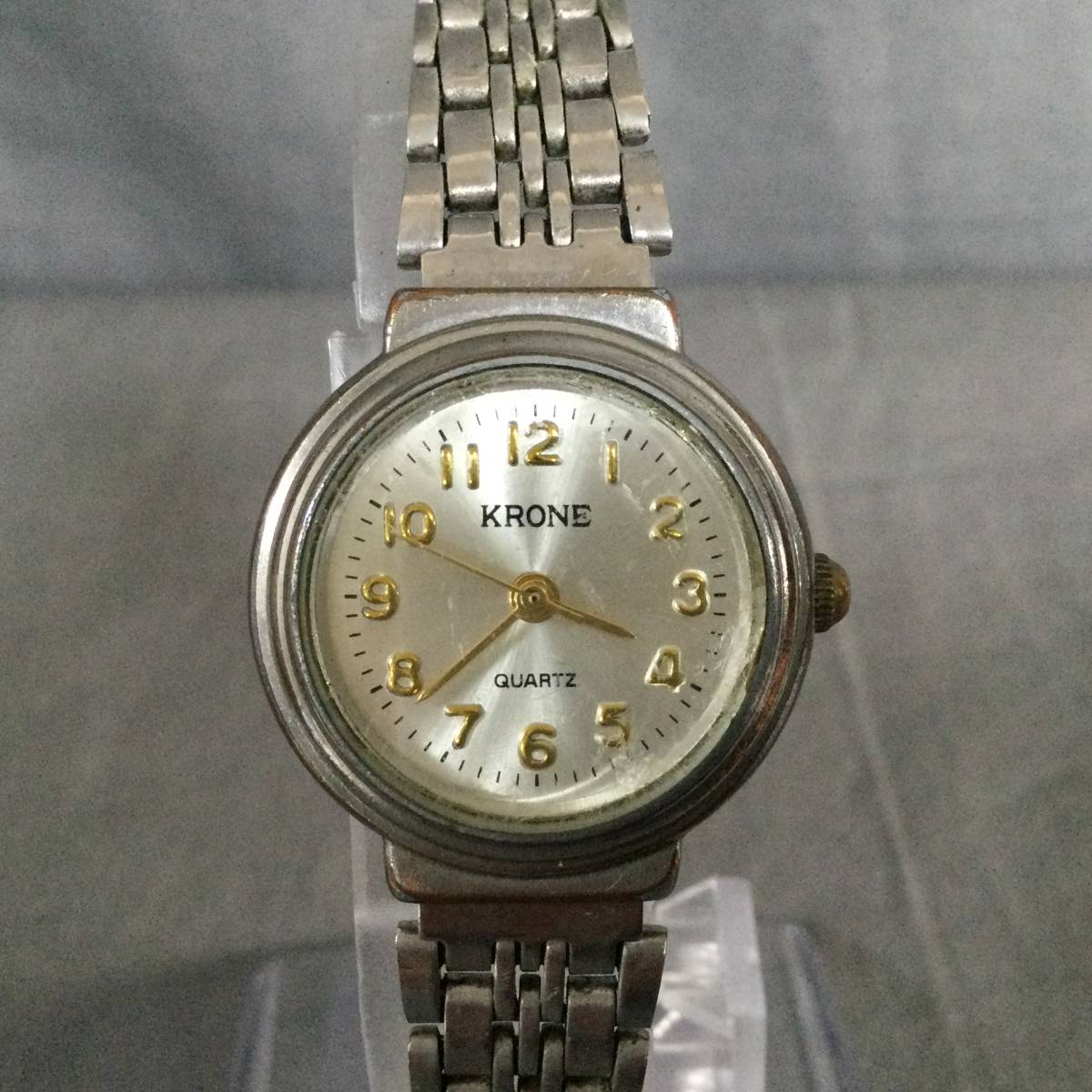 5510/23　GJ52605　KRONE　クローネ　稼動 クオーツ　シルバーカラー　レディース腕時計