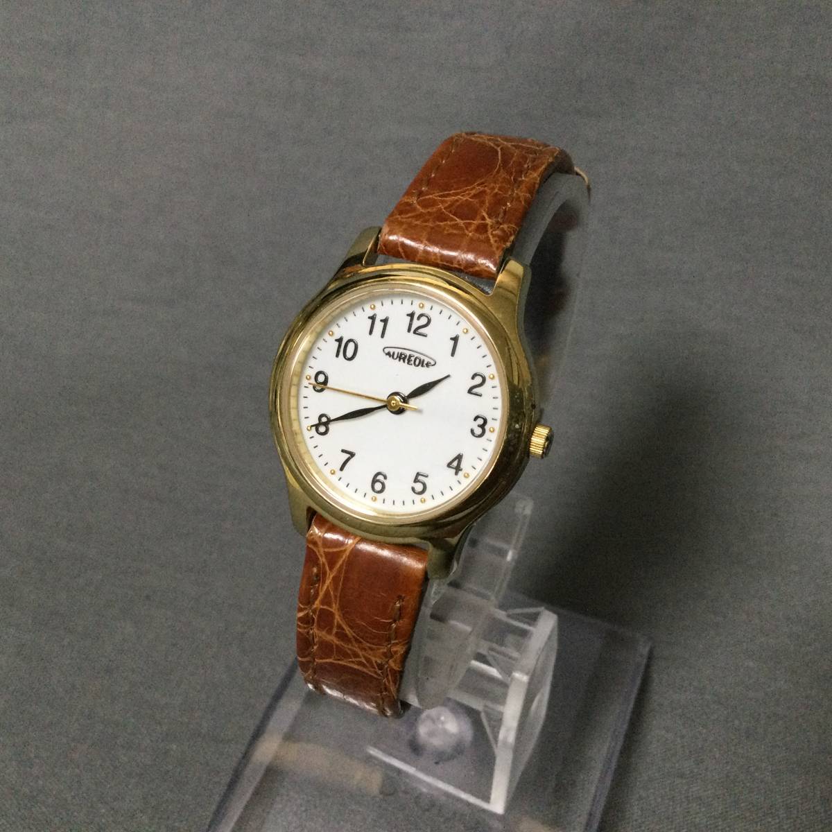 5510/30 GJ52650 AUREOLE 0DSW-467LB クォーツ 3針 ホワイト×ゴールドカラー 腕時計 オレオールの画像8