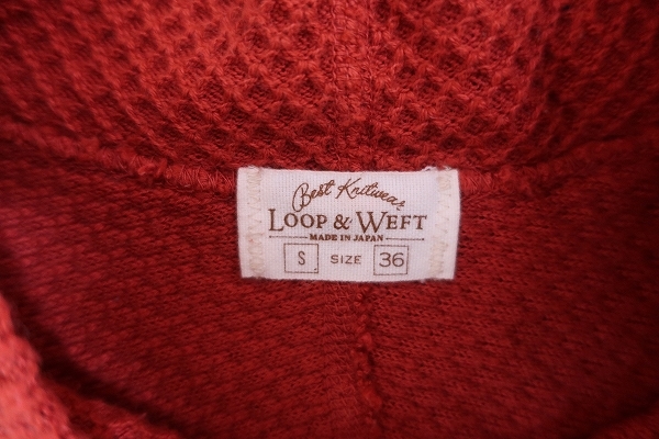 2-5718A/LOOP＆WEFT 長袖モックネックワッフルTシャツ ループアンドウェフト_画像3