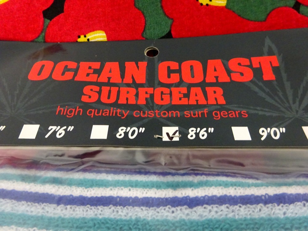 未開封 OCEAN COAST SURFGEAR サーフボード ニット ケース 8'6 260cmまで ソフト ケース カバー 厚手 ポリエステル ストレッチ素材 260-4_画像5
