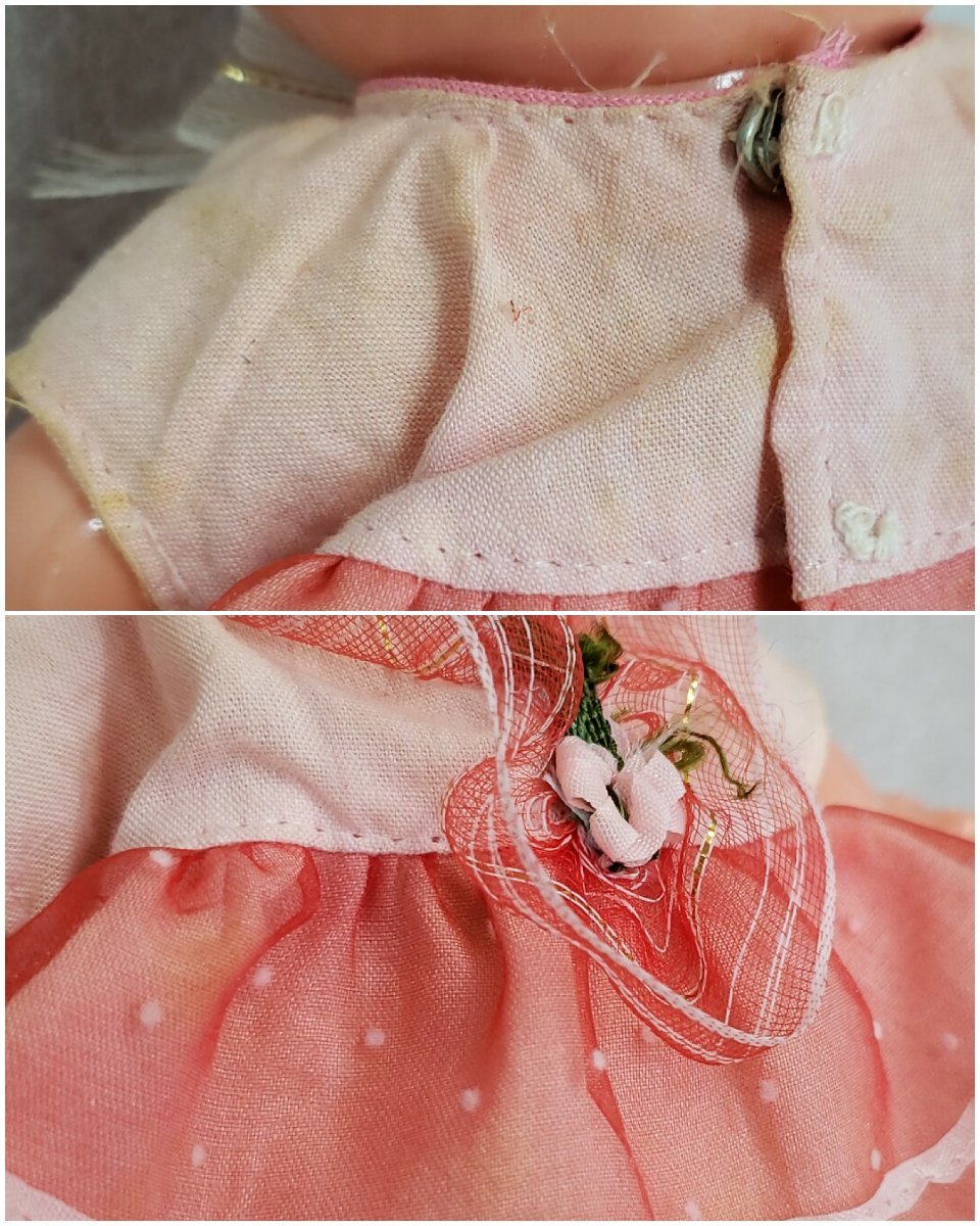 セキグチセルロイド人形ドレス姿の少女全長20cm 箱付当時物 セキグチセルロイド人形ドレス姿の少女全長20cm 箱付当時物
