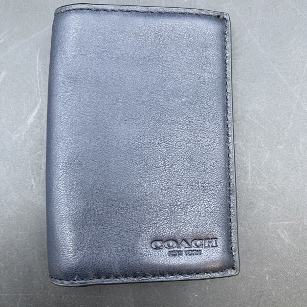 G1023 未使用 コーチ COACH レザー カードケース 名刺入れ 定期入れ