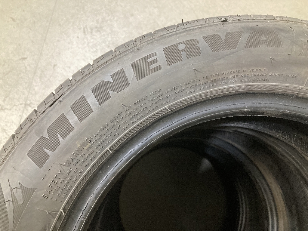 バリ溝 '21年製 MINERVA RADIAL 209 175/60R14 4本セット ミネルヴァ ラジアル (YW1189)_画像3