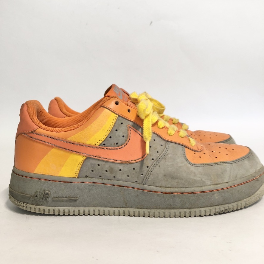 07年製 25周年記念 NIKE AIR FORCE LOW 07 ナイキ エアフォース チャールズバークレー AF1　グレー オレンジ 　27cm_画像3