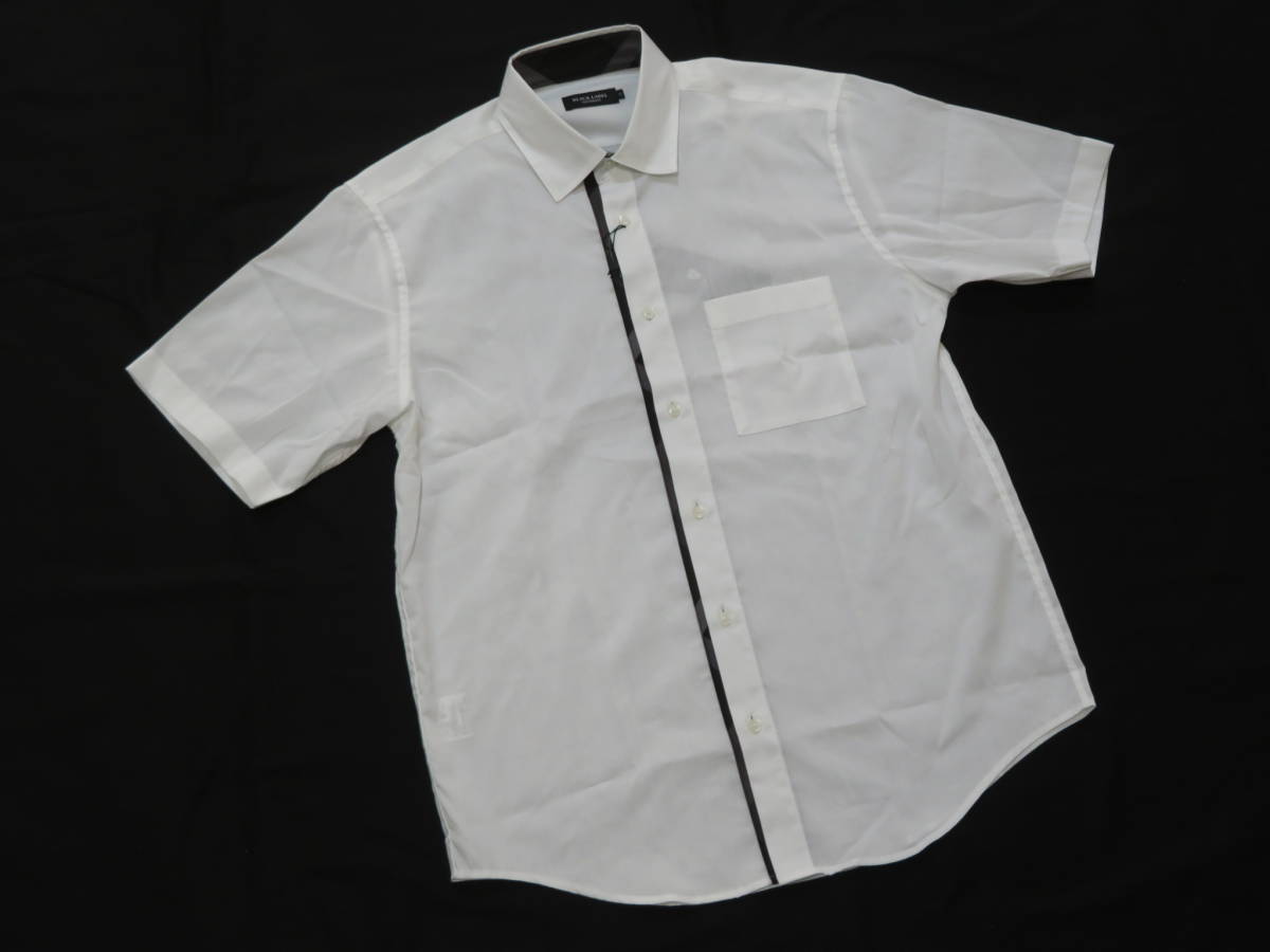 ブラックレーベル クレストブリッジ 白無地の半袖デザインシャツ Mサイズ　 24,200円