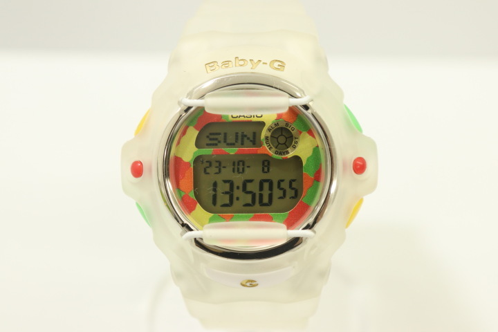 CASIO レディース腕時計 - BABY-G CASIO x HARIBO - クリア マルチカラー ロゴ BG-169HRB【中古】