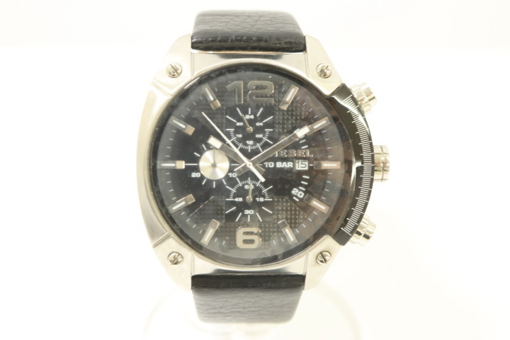 DIESEL メンズ腕時計 - メンズ腕時計 DIESEL - 黒 ブラック ロゴ DZ-4341【中古】