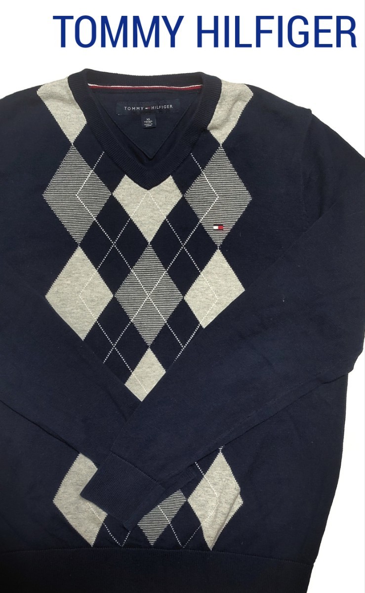 【美品】TOMMY HILFIGER(トミーヒルフィガー)メンズニット XS_画像1