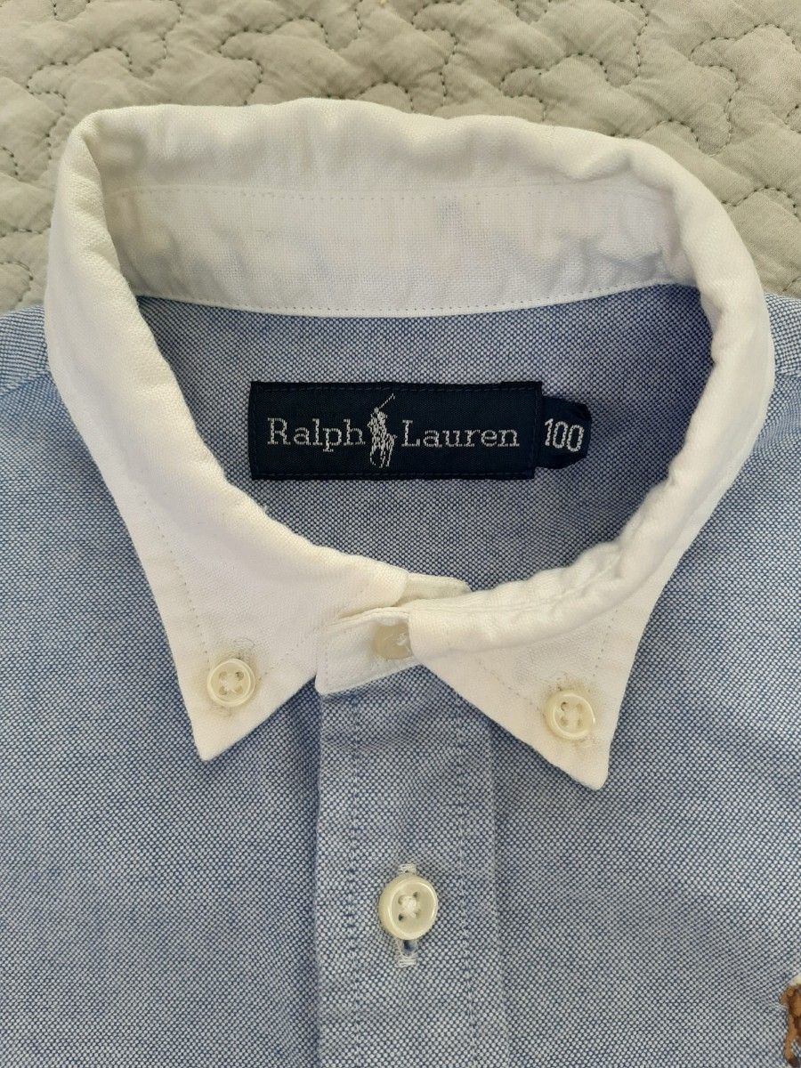 ラルフローレン　RALPH LAUREN　キッズ　長袖シャツ　100　男の子　水色