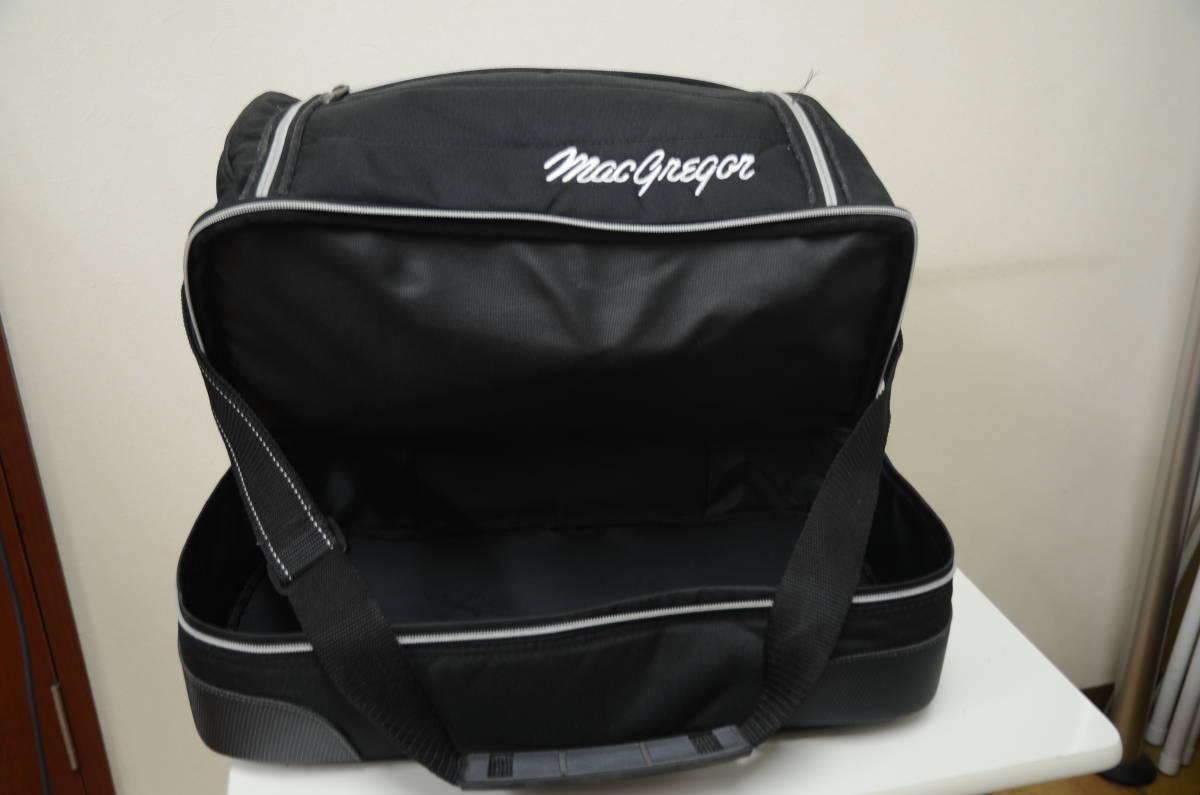 美品★MacGregor マグレガー ゴルフバッグ ボストンバッグ シューズバッグ 黒 ブラック ダッフルバッグ スポーツバッグ_画像3