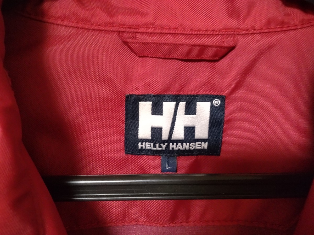HELLY HANSEN　未使用　超美品　コーチジャケット　ナイロン　レッド　赤　ロゴ　ヘリーハンセン　ポケット　黒タグ　レトロ　_画像7