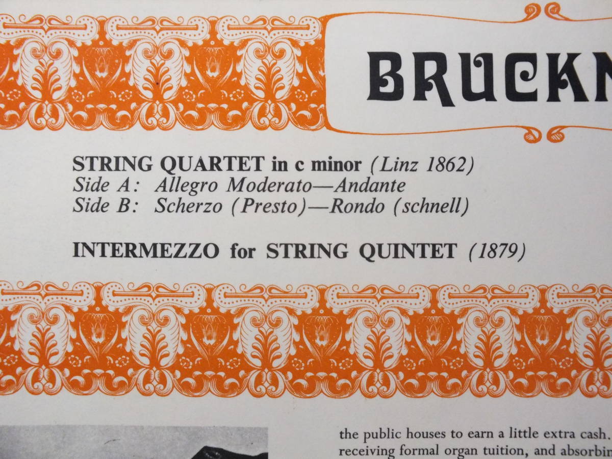 LP ORYX 1808 ケラー四重奏団 アントン・ブルックナー 弦楽四重奏 【8商品以上同梱で送料無料】_画像4