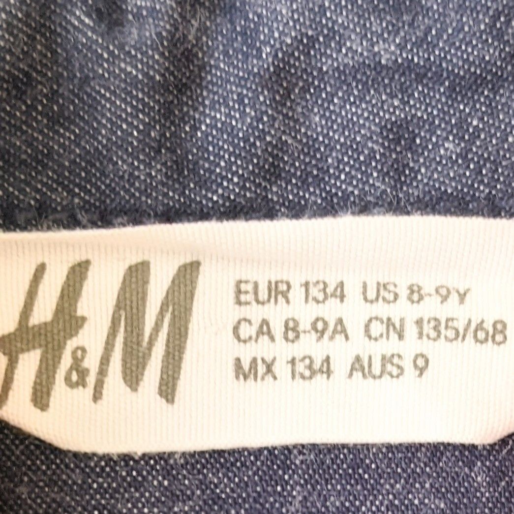 H&M　 チェック　 長袖シャツ　ボーイ　140