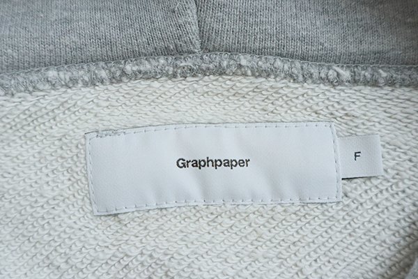 Graphpaper × LOOPWHEELER ◆ スウェット パーカー グレー F オーバーサイズ (GU173-7021B) グラフペーパー ループウィラー ◆GD13_画像6