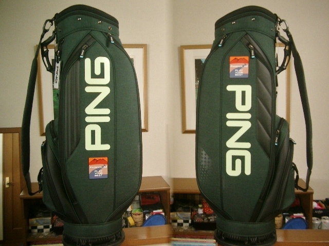 未使用　ＰＩＮＧ　ピン　男女可　スポーティ・デザイン　フェニックス　アリゾナ　グリーン緑　ゴルフバッグ