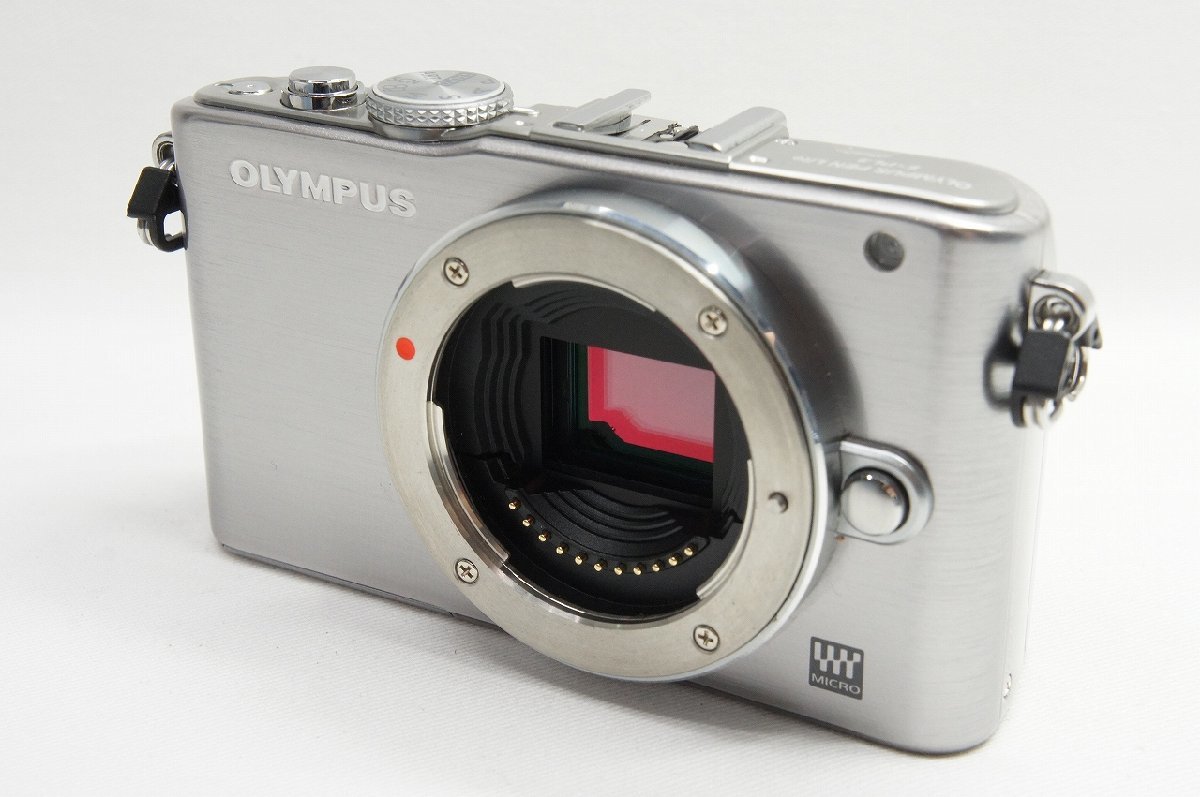 【アルプスカメラ】訳あり品 OLYMPUS オリンパス PEN Lite E-PL3 ボディ ミラーレス一眼カメラ シルバー 230830s_画像2