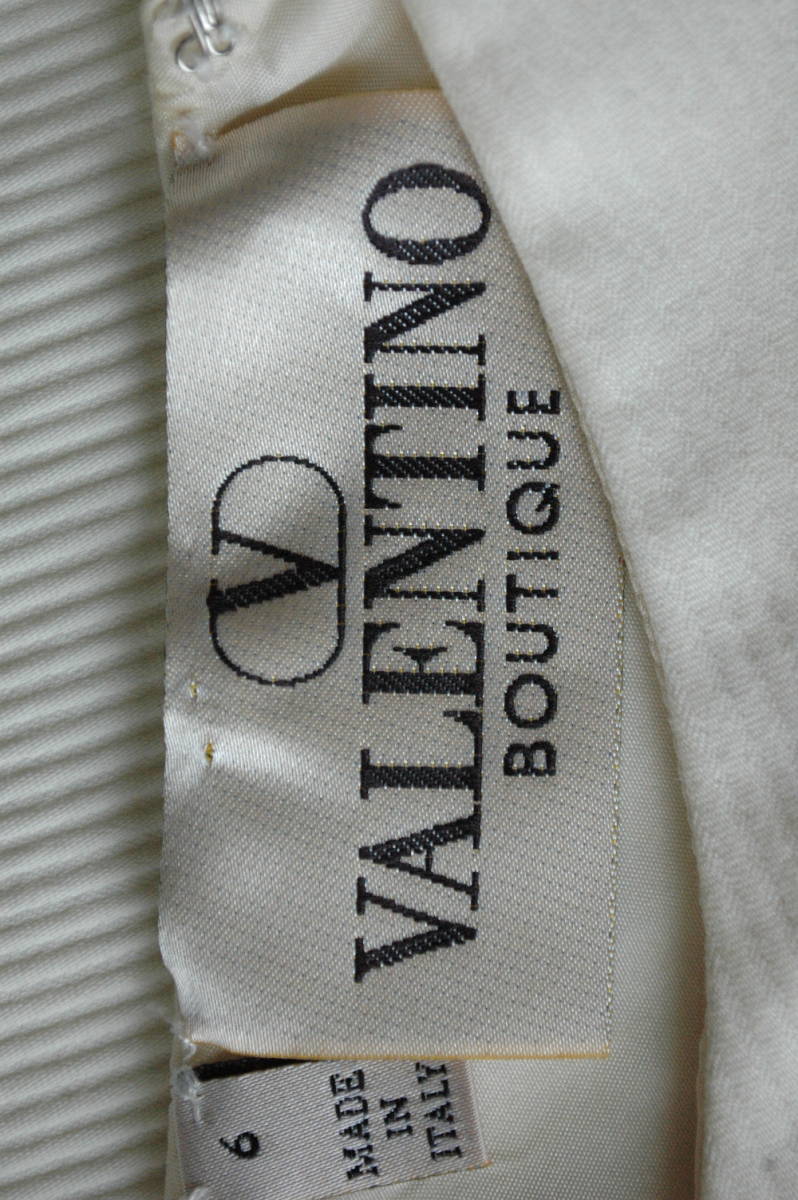 ヤフオク! - 織柄の白いノースリーブワンピース(6号) ヴァレンチノ 