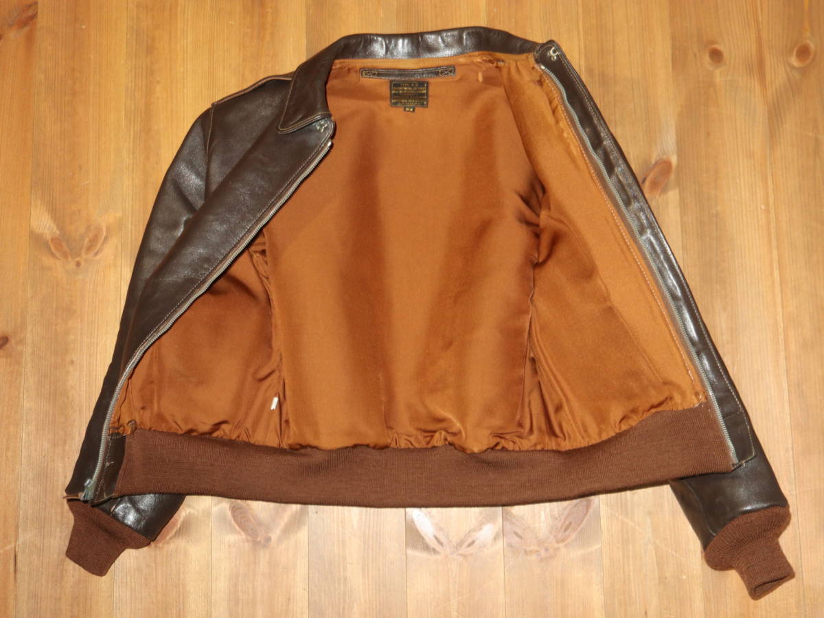 The FEWf.- real name reissue BRONCO MFG CORP A-2 flight jacket | old The Real McCoy's stone . old REAL McCOYS jacket A2