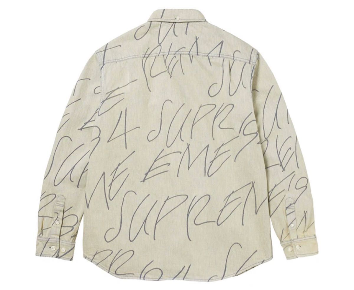 Handwriting Jacquard Denim Shirt - Shop - Supreme